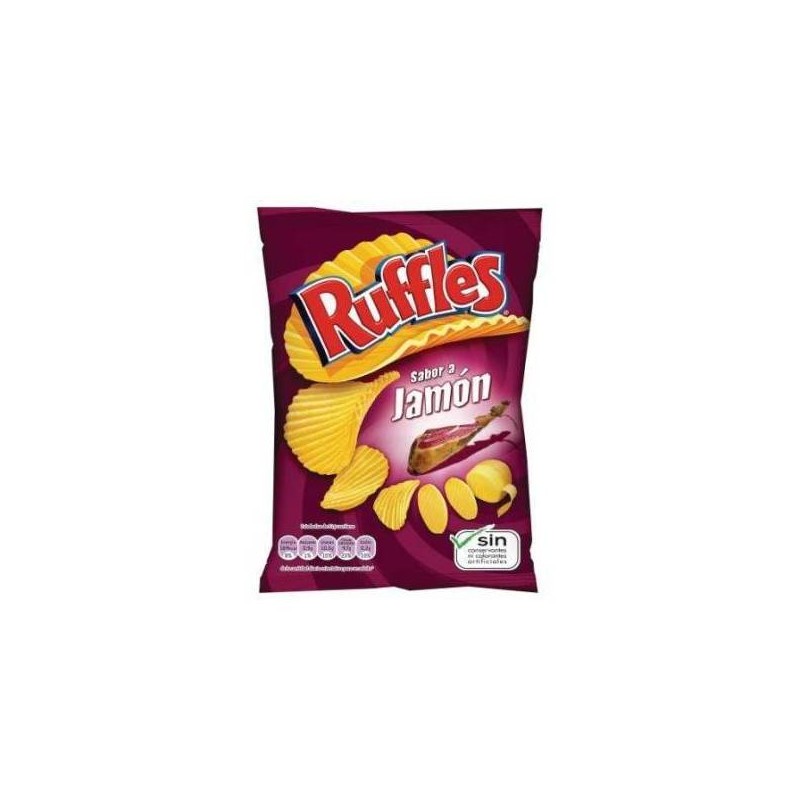 Patatas Fritas RUFFLES Jamón - 150 gr: Sabor a Jamón Irresistible