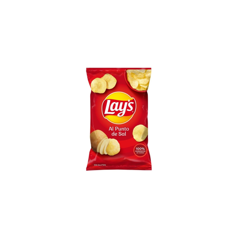 Patatas Fritas Lay's al Punto de Sal - 160 gr: Sabor Clásico y Sutil