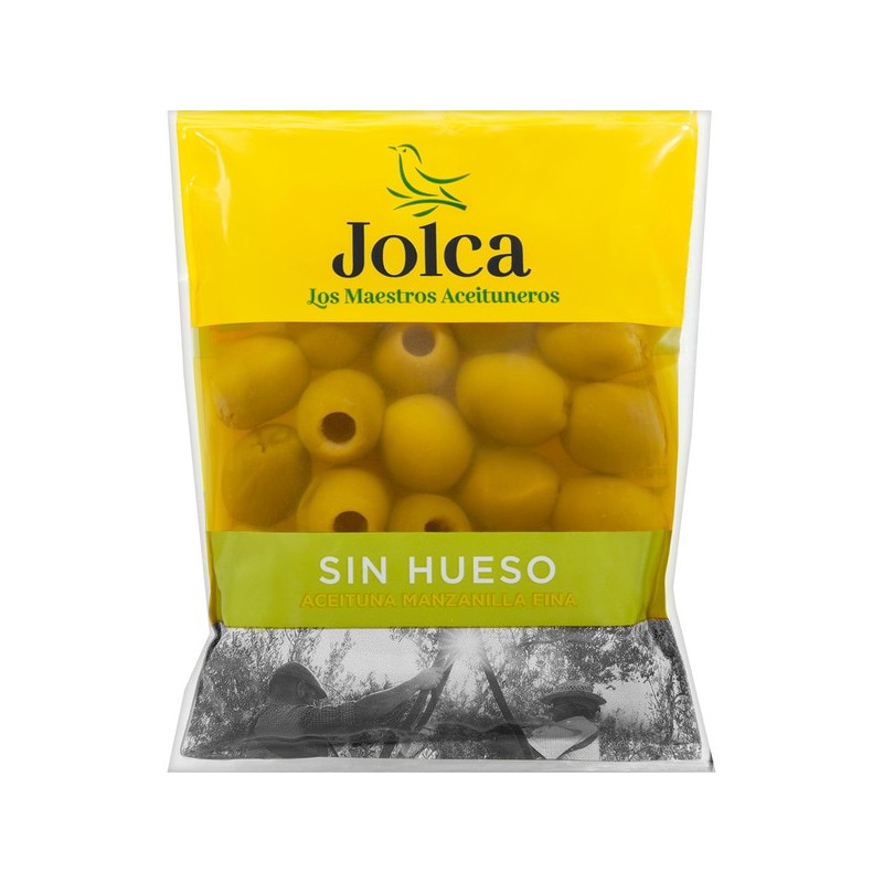 JOLCA Pitted Green Manzanilla Olives - 75 gr: Intense Flavor and Pit-Free