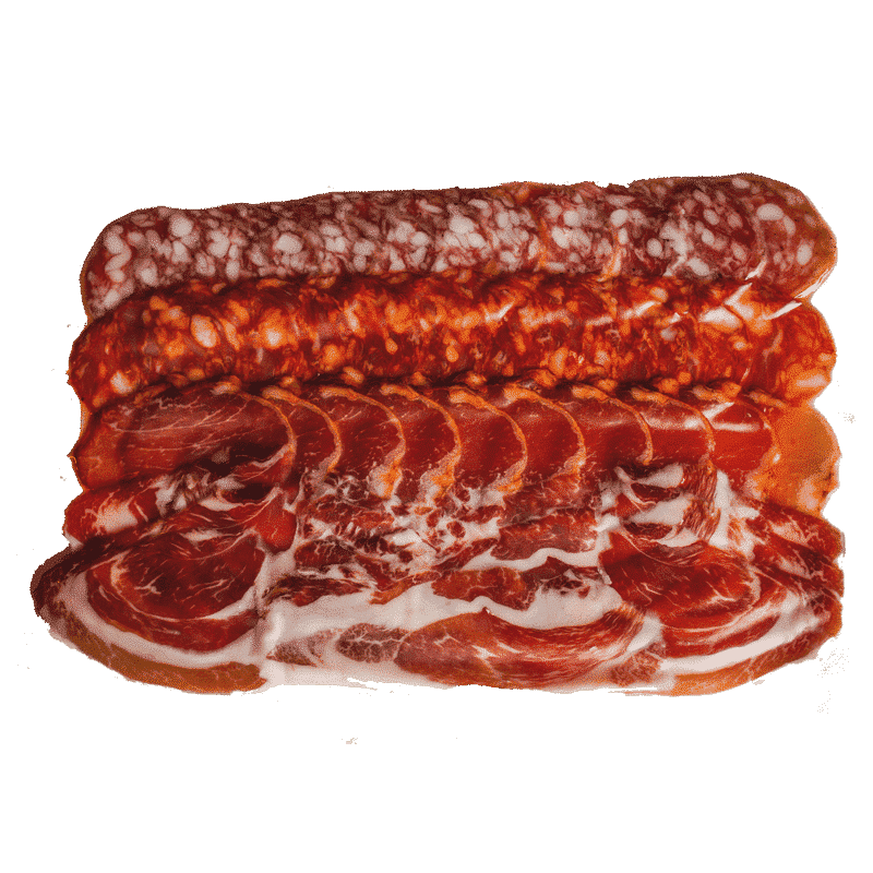 Surtido de Ibéricos: Jamón, Chorizo, Salchichón y Lomo Ibérico (200 g) | Envío UE